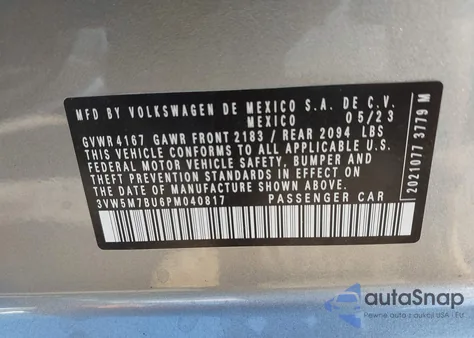 2023 Volkswagen Jetta 1.5T S from USA, damaged, VIN 3VW5M7BU6PM040817